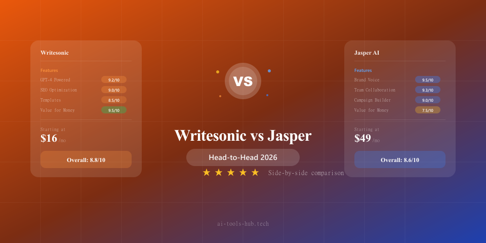 Writesonic vs Jasper 2026: Which AI Writer Wins?